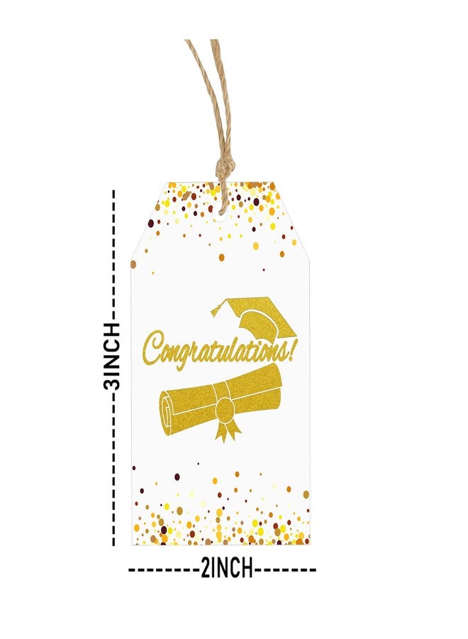 Topabel 50 Pcs Class of 2026 Graduation Gift Tags 2x3 inch Metallic Congratulation Gift Tags for College High School Graduation Party Favors - Image 2